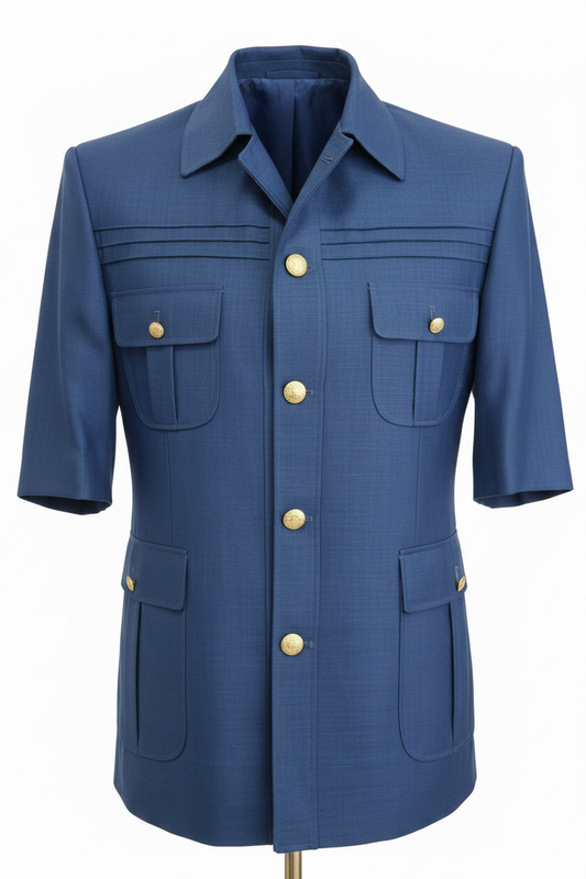 Costume safari manche courte bleu : Angelo