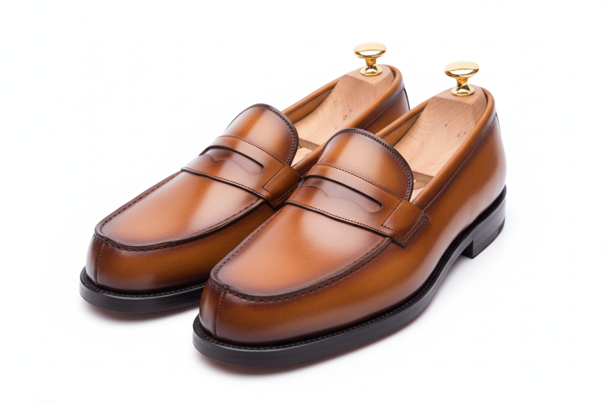 Mocassin cuir marron clair : Angelo