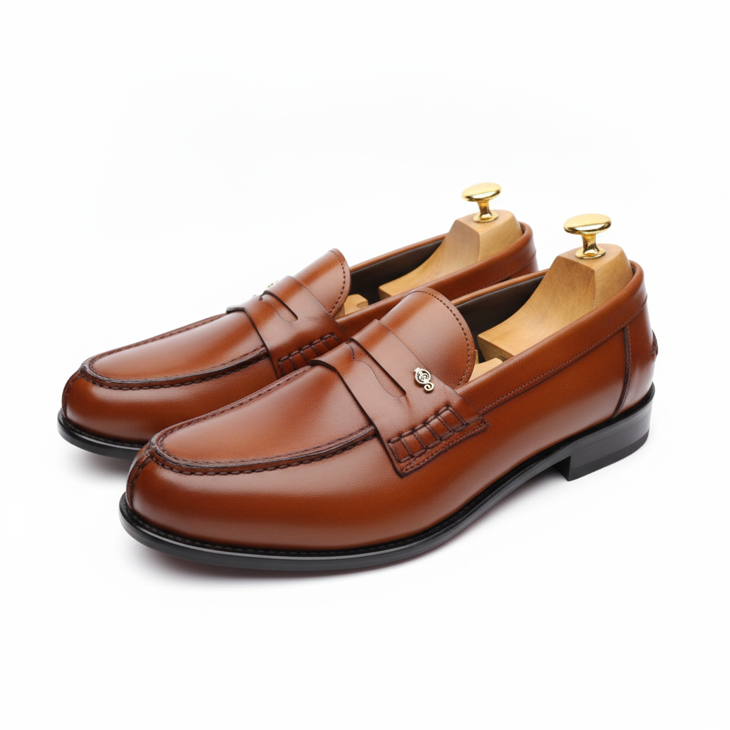 Mocassin cuir marron clair : Pasero