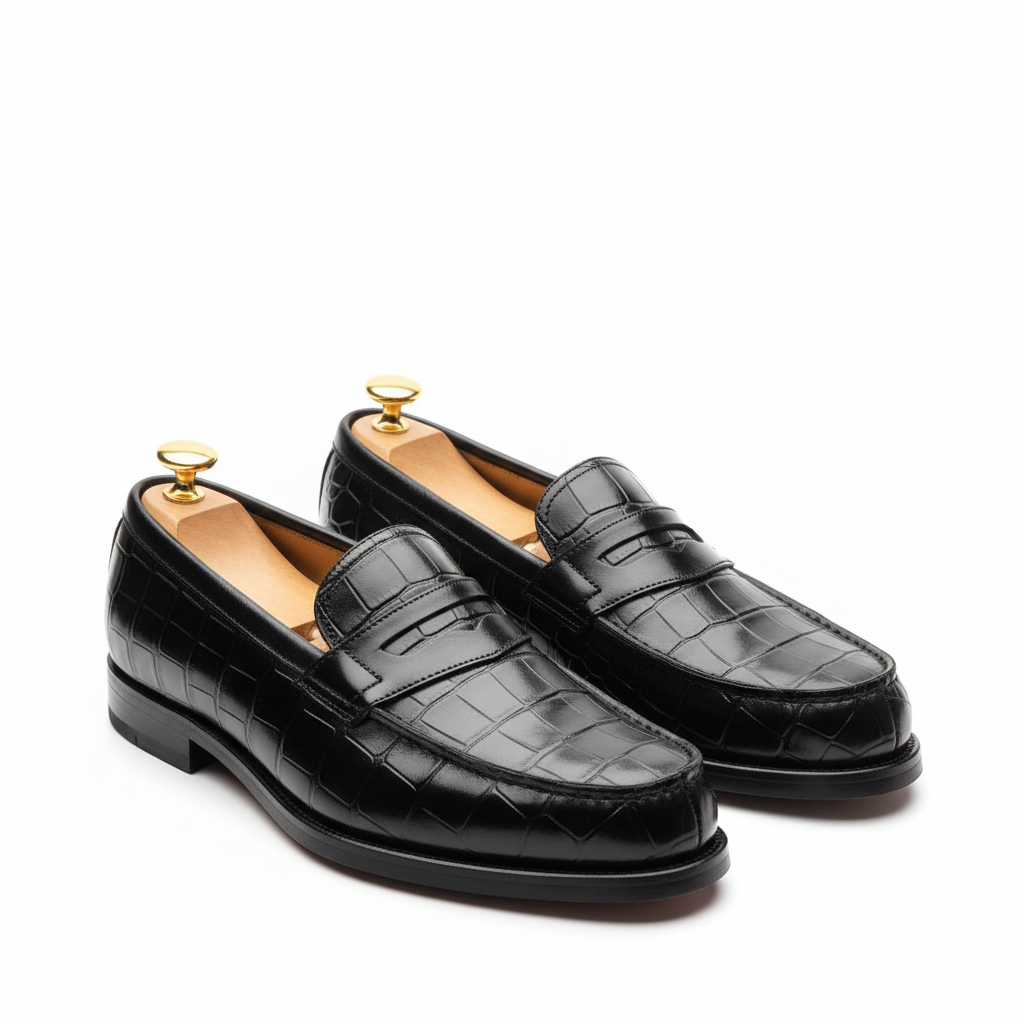 Mocassin cuir noir : Angelo