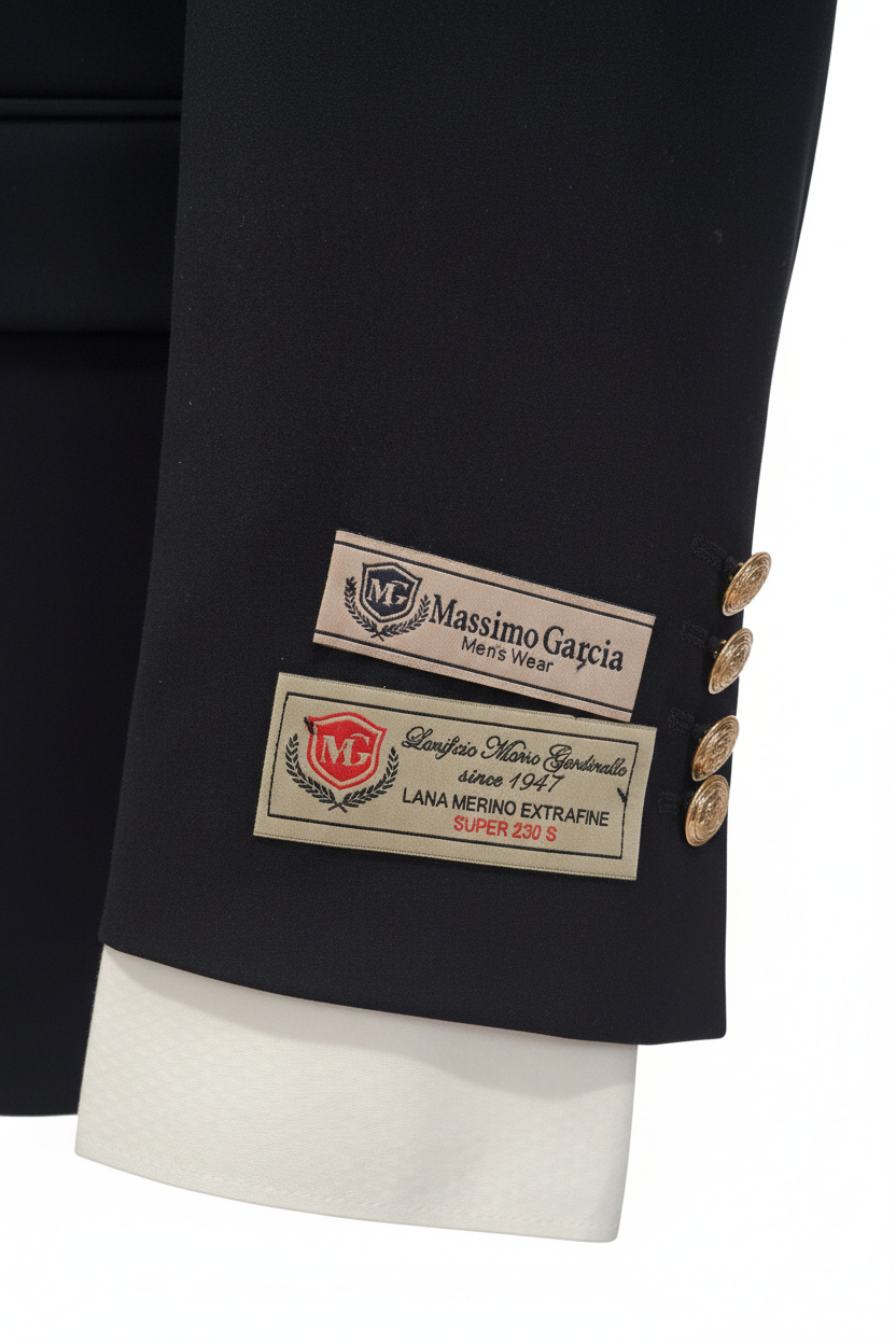 Costume blazer croisé bleu foncé : Martin