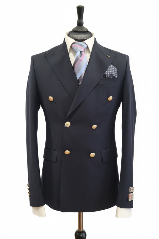 Costume blazer croisé bleu foncé : Martin