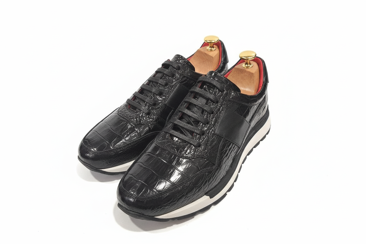 Sneakers noir patiné : John