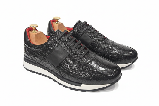 Sneakers noir patiné : John