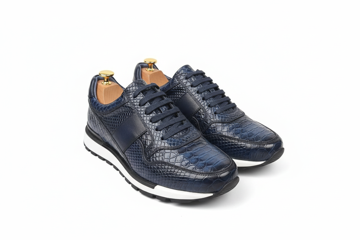 Sneakers bleu patiné : John