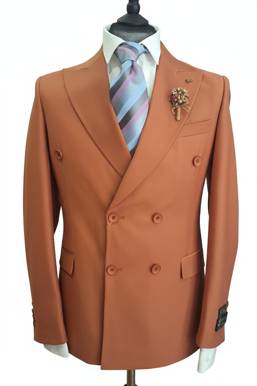 Costume blazer croisé marron : Marcus