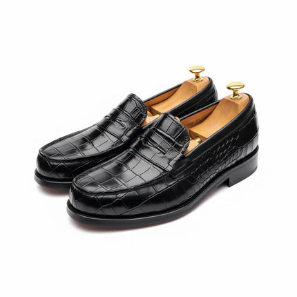 Mocassin cuir noir : Angelo