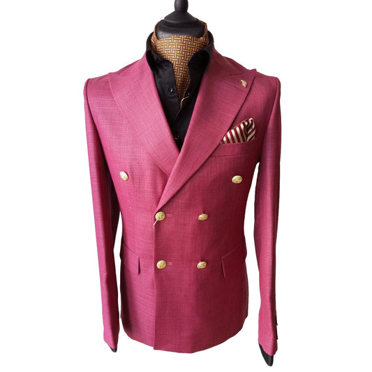 Costume blazer croisé fuchsia : Marvin