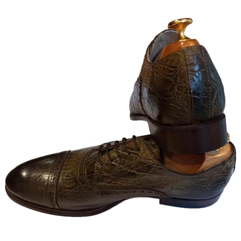 Chaussure richelieu cuir vert : Owen