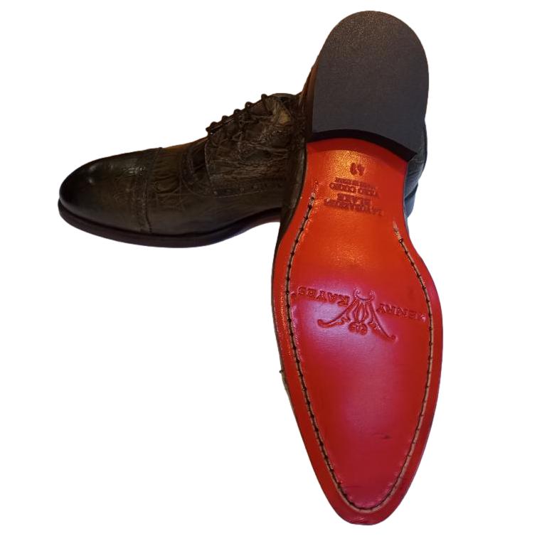 Chaussure richelieu cuir vert : Owen