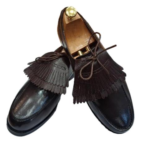 Chaussure derby homme cuir golf marron foncé élégante - Garry