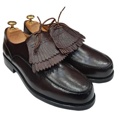 Chaussure derby homme cuir golf marron foncé élégante - Garry