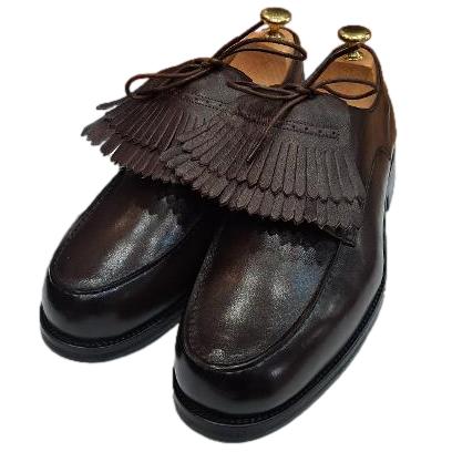 Chaussure derby homme cuir golf marron foncé élégante - Garry