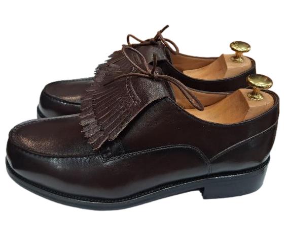 Chaussure derby homme cuir golf marron foncé élégante - Garry