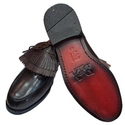 Chaussure derby homme cuir golf marron foncé élégante - Garry