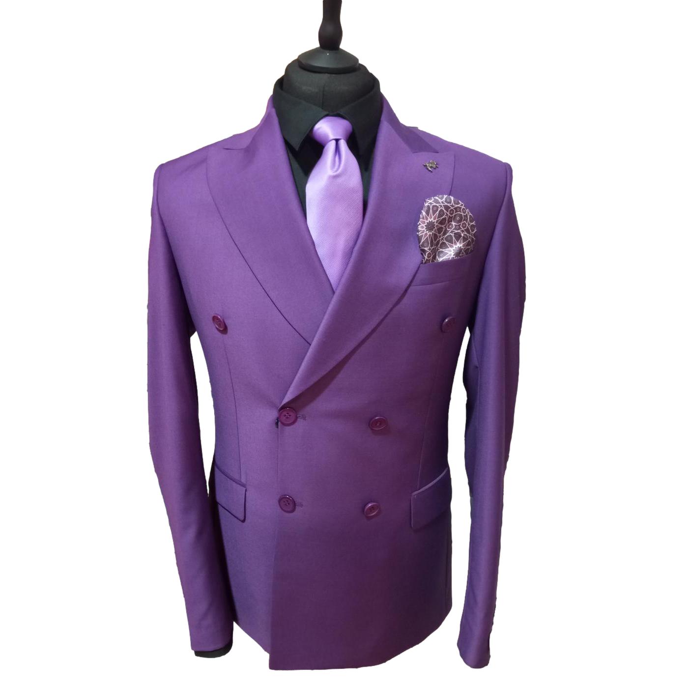 Costume blazer croisé mauve : Marcus