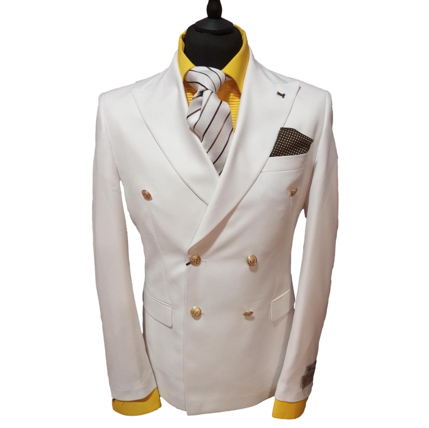 Costume blazer croisé blanc : Marvin