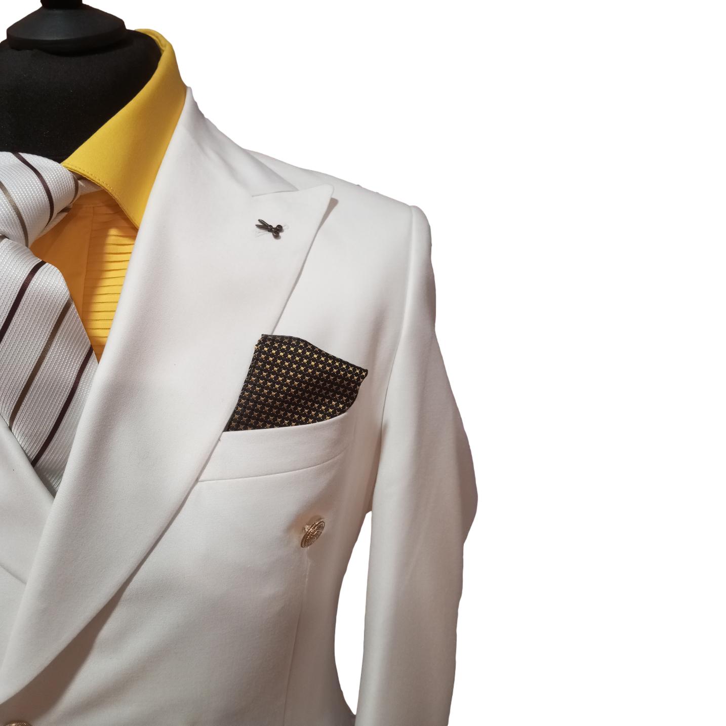 Costume blazer croisé blanc : Marvin