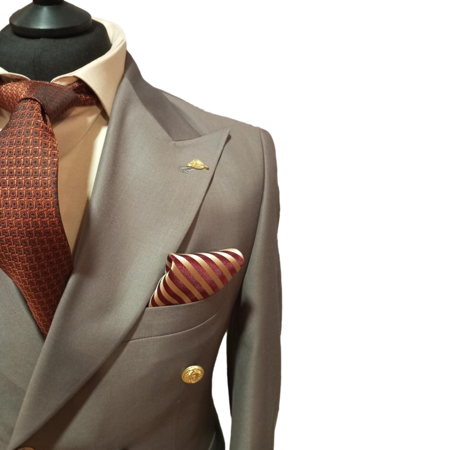 Costume blazer croisé gris : Marvin