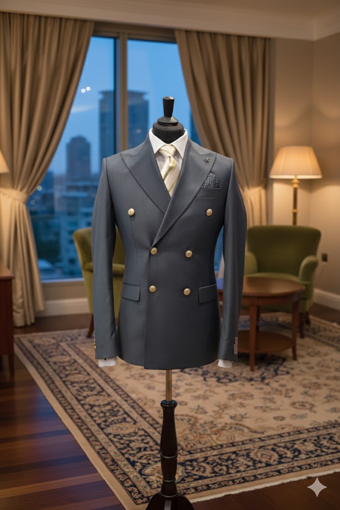 Costume blazer croisé gris anthracite : Martin