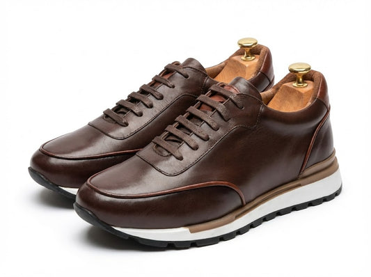 Sneakers marron patiné : John