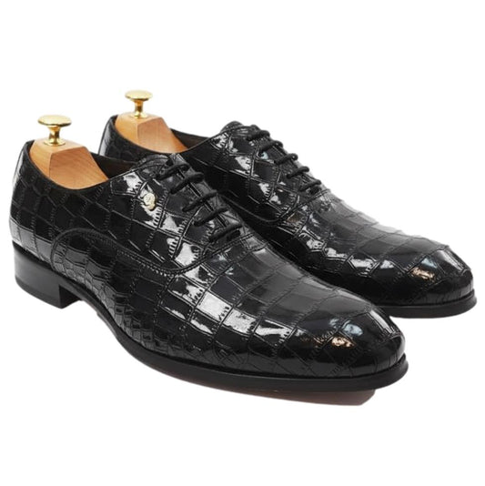 Chaussure richelieu cuir verni noir : Memphis
