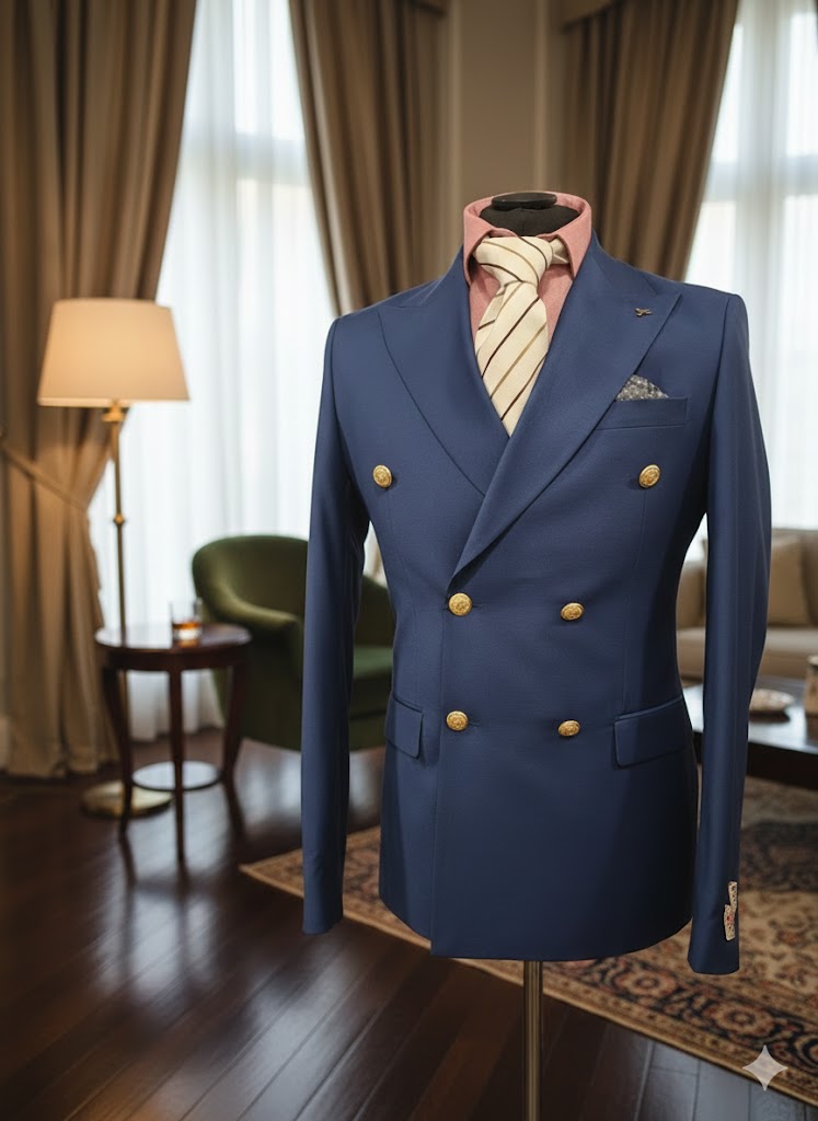 Costume blazer croisé bleu royal : Marvin